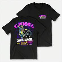 Nuova maglietta vintage 2026 con stampa di sigarette auto, top vintage in cotone a maniche corte, abbigliamento casual streetwear oversize per donne e uomini - 7 - Visualizzare 3