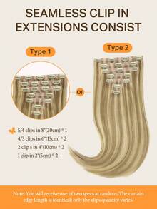 DOORES Seamless PU Clip-In Hair Extensions 7pcs 110g Light Blonde Highlights 100% Human Hair Invisible Comfortable Natural Blend Easy To Wear - S16/22A - View 6