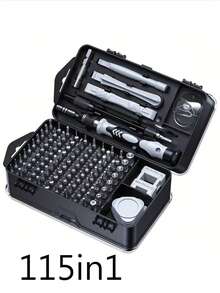 115-In-1 Screwdriver Tool Set, For Repairing Watches, Computers And Phones, Includes Various Electronic Tools And Screwdrivers - Multicolor - View 10