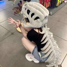 75/115CM 真實恐龍骨架造型服裝套裝,趣味頭飾 Cosplay 套裝,創意禮物 - 款式-A - 查看 2