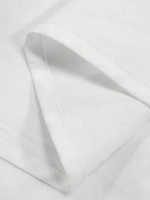 女士休闲度假风纯色褶皱胸衣吊带连衣裙，夏季优雅白色 - 白色 - 查看 5