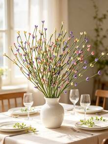 Spring/Summer Artificial Berry Sprigs, Candy Colors (Purple, Pink, Yellow) Plastic Stems, Suitable For DIY Vase Arrangement, Tabletop And Home Decor, And Spring Party Floral Styling - Multicolor - View 5