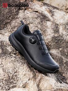 baasploa Men's Winter Dress Shoes, Warm Lining Casual Business Shoes, Quick-Release Rotary Buckle, Non-Slip Sole, Classic Men's Shoes, Suitable For Work, Commuting And Daily Wear - Black - View 10