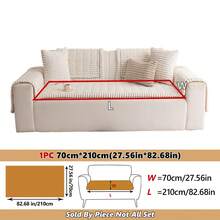 1pc Comfortable Flannel Sofa Cover, Non-Slip Machine Washable Sofa Protector, Soft & Warm, Suitable For Dogs And Home Daily Use - Multicolor - View 15