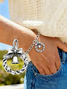 1 Simple And Unique 925 Sterling Silver Christmas Enamel Ball Pendant DIY Exquisite Jewelry Gift, Suitable For Women Or Men - Gather - View 3
