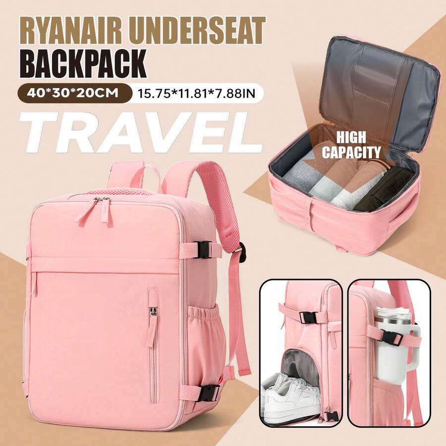 quncheng Ryanair 登機包 40x30x20cm 旅行後背包 週末包 大容量旅行必備包 學生後背包 航空公司核准旅行包