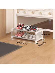 1pc Bedside Shoe Rack Waterproof Dust-Proof Shoe Storage Organizer Holds 2 Pairs Per Layer Easy Installation Bedroom Hallway Closet Entryway Space-Saving Shoe Holder Stand Compact Shoe Display Shelf Cabinet - View 10