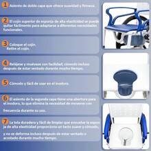 Silla De Ruedas 4 En 1 Para Multifuncional Con Freno De Mano - Azul - Ver 5