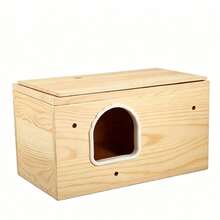 1pc Wooden Parrot Breeding Box, Hatching Nest, Vertical Bird Nest, Insulated Nest Box, Bird Breeding Cage, Suitable For Cockatiels And Lovebirds, Bird House Accessories, Pet Supplies, Transparent Observation Window, Suitable For Various Birds And Lovebirds, Pet Supplies, Parrot Breeding Cage, Outdoor Garden Decor, Bird Specific Supplies, Christmas Gift - Y - View 3