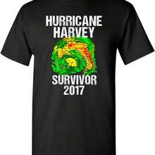 Hurricane Harvey Storm Survivor Houston Texas 2017 DT Adult T-Shirt Tee - Black - View 8