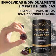 Shilajit Gummies Shilajit Puro Del Himalaya 85 Micronutrientes MVPCARE Apto Para Hombres Y Mujeres 100% Natural Orgánico 60 Gomitas - Una botella - Ver 6