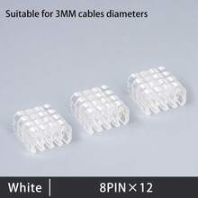 24/12/8/4 Pcs PVC Cable Comb Wire Clamp Organizer Sleeved Cables For 3mm ATX ITX 24/8/6 Pin CPU GPU Modular Power Cable Desktop PC Computer Case Wiring Management Tool - View 10