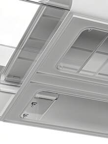 1 pieza Caja de almacenamiento de escritorio de plástico apilable de gran capacidad, rectangular minimalista de color blanco puro con cajón transparente, organizador de artículos de papelería para estudiantes, organizador de escritorio para la vuelta a la escuela - Blanco - Ver 7