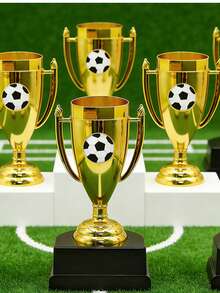 1/3/6pcs Large Size Creative Sports Competition Award Trophies, Plastic Trophies, Suitable For Party Gifts, Props, Rewards, Prizes, Applicable To Basketball/Football/Volleyball/Baseball/Softball Games For Teenagers And Adults, Classic Competitive Style, Suitable For Award Ceremonies, Graduation Celebrations, 2026 Theme Party Decorations - Multiple Styles - View 2