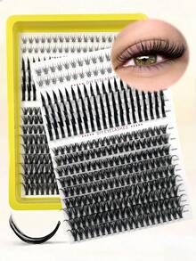 ENCHUW CC Curl Cluster Lash Clusters Cílios Individuais Wispy Extensão de Cílios com Aparência Natural Cílios Encaracolados Fofos Cluster Cílios Extensão de Cílios DIY - CC - Visão 3