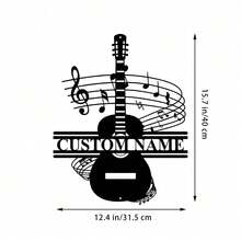 1pc Customizable Guitarist Metal Sign, Music Band Scene Party Hanging Decor, Door Decoration, Iron Wall Hanging Ornament, Wall-Mounted Guitarist Silhouette Line Art Decoration, Used For Door Decoration, Living Room Wall Decoration, Outdoor Yard Decoration, Music Room Door Sign Decoration And Multi-Functional Decor, Professional Sign, Mother's Day And Father's Day Gift - Multicolor - View 21