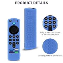 [2入組] Fire TV Stick 遙控器螢光矽膠保護套，防震保護殼附掛繩，適用 Fire TV Stick 4K Select、4K Plus、HD、第3代與 4K Max（螢光綠/螢光藍） - 查看 5