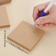 Set Kertas Tempel Kraft 300 Lembar, Tulisan Halus, Bantalan Memo Perekat untuk Anotasi Buku, Cocok untuk Kampus, Kantor, Tempat Belajar, dan Perlengkapan Sekolah untuk Pelabelan Informasi - Satu-Ukuran - View 2