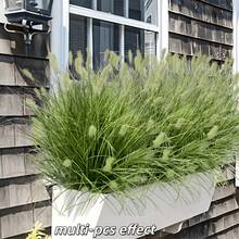 10/8/20pcs Artificial Onion Grass And Foxtail Grass Plants, Realistic Faux Greenery For Floor Decoration, Outdoor Garden And Patio Decor, All-Season Home, Hotel, Wedding Decoration (Pots Not Included) - Green - View 1