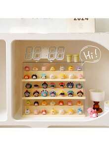 1pc Multi-Layer Acrylic Display Box, Suitable For Solid Color Dust-Proof Storage Rack And Desktop Organization, Also Suitable For Doll Collection (Transparent Display Box) Halloween, Christmas, Soft, Wedding, College Essentials, Autumn Decor, Pumpkin, Home Decor - Multicolor - View 9