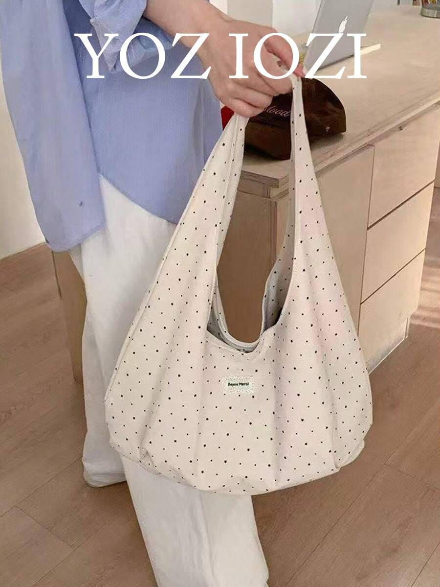 韓式小眾設計腋下肩背包,百搭時尚溫柔夏季托特包,女款 - 白色 - 查看 1
