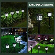 2/6/12/24PCS Outdoor Solar Lawn Lights, Portable Detachable Ground Stake Lights, White Light Garden Decoration Ground Lights, Light Sensing Function, Built-In Rechargeable Battery, Solar Panel Charging, Suitable For Yard, Path, Garden, Landscape Decoration Lighting, Outdoor Garden, Camping, Fishing, Swimming Pool Decoration Lighting Fixtures - White Light - Ground Light - View 9