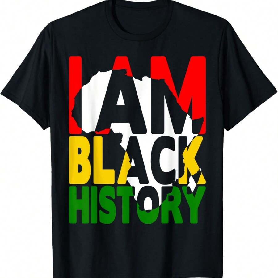 I Am Black History Month African American Pride Celebration T-Shirt - Black - View 1