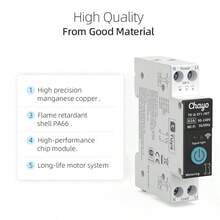 TONGOU 1pc Tuya WiFi Smart Switch Circuit Breaker, Wireless Phone Remote Control Rail Switch, 4 Timer Modes Function, Suitable For Home Appliances, Ideal For Smart Home - White - View 7