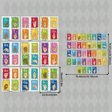 9件組彩色字母與數字牆貼，自黏式手語ABC學習海報，適合兒童房裝飾，可移除式幼兒房牆面藝術 - 彩色 - 查看 4