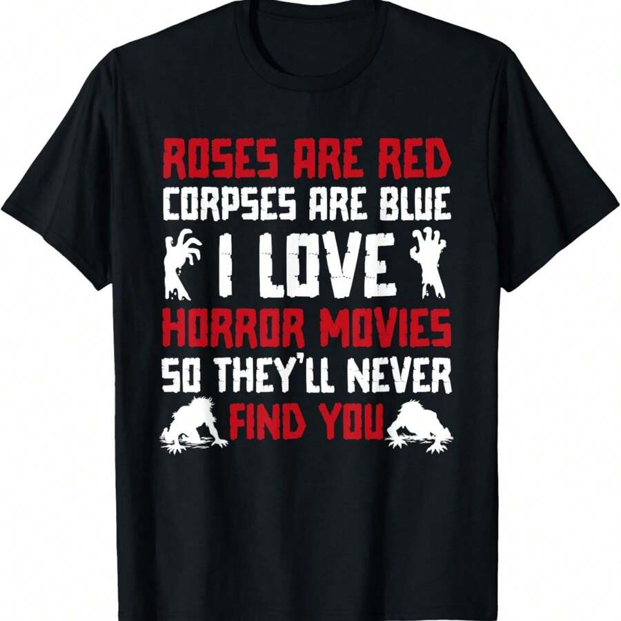 Horror Movies Thriller Halloween Fans T-Shirt - Black - View 1