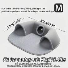 3-In-1 Cozy Cat Tunnel Bed - Play Mat & Warm Nest With Non-Slip Bottom For To Medium Cats, Rabbits & Hamsters - Multicolor - View 3