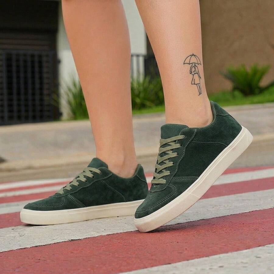 Comfortable Unisex Sneakers With A Classic And Versatile Design For Any Occasion. Immediate Shipping. - 綠色 - 查看 1