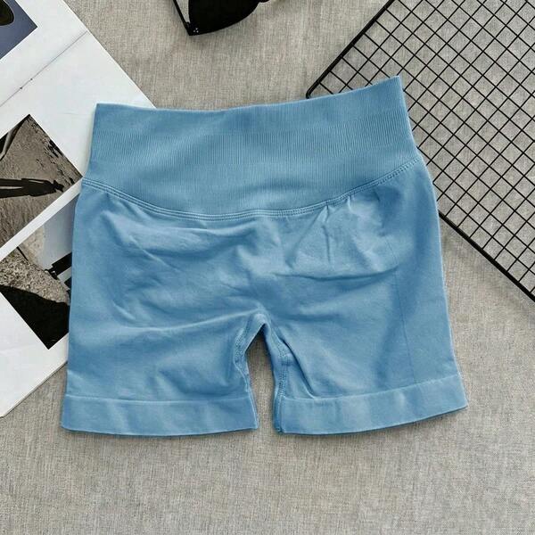 Pantaloncini da yoga senza cuciture a vita alta da donna - Sollevamento glutei elastico, adatti per corsa, fitness e attività all'aperto | Aspetto alla moda | Tessuto elastico estivo