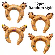 12 buah Bando Tiup Capybara dengan Berbagai Gaya - Bando Balon Berburu Hewan Liar - Topi Balon Hewan - Cocok untuk Hadiah Pesta Ulang Tahun Bertema Hutan - Berbagai Gaya - View 3