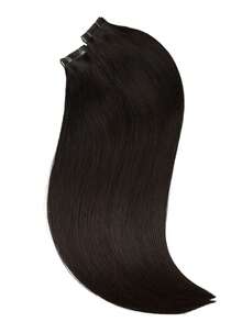 Drak Brown Injected Hole Butterfly Weft Human Hair Extensions Twin Tab Weft Invisible #2 Brown Hole Weft Micro-Loop Real Human Hair Extensions Silk Straight Seamless PU Tape-In Hair Extensions - S2A - View 4
