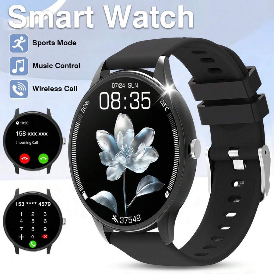 Unisex Smart Watch With Circular Screen, Supports Calling, Message Reminder, Sports Tracking, Camera Control, Music Playback, Weather Info, Multiple Sports Modes, High Cost-Effective, Worth Owning - Multicolor - View 1
