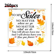 1pc Acrylic Decorative Paperweight, To My Sister, No Matter Where We Are, You Will Always Have Me And I Will Always Have You, Love You Forever, Autumn Leaf Design, Home Desktop Decor, Sister Birthday Anniversary Gift, Expressing Eternal Love And Support - Acrylic Ornaments - View 8