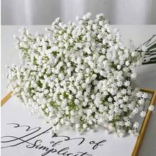 60pcs Artificial Baby's Breath Flowers, Realistic Artificial Flowers, Suitable For Home Decor, Wedding, Wedding Supplies, Wedding Decoration, Artificial Decoration, Multi-Functional Tabletop Display Artificial Flower Decoration - White - View 1