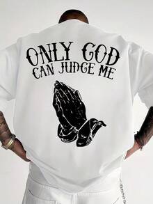 A Custom-Made, 100% Cotton Men's Loose-Fitting T-Shirt, Suitable For Men's Wear, Vacation Attire, Unisex Music Festivals, And Basic Style. - White - View 2