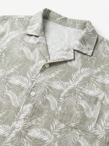 glestore Men's Retro-Style Casual Polyester Digital-Print Short-Sleeve Shirt With Motifs-Stylish, Commute-Friendly, And Comfortable For Leisure - Multicolor - View 6