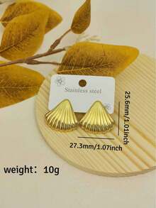 Boucles d'oreilles vintage dorées pour femmes, boucles d'oreilles pendantes longues en forme de goutte d'eau en acier inoxydable, bijoux de plage imperméables pour vacances d'été, bijoux de vacances pour femmes - Doré - Voir 37