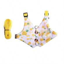 Set Harness dan Tali Hewan Peliharaan Motif Kotak-kotak Vintage untuk Pria, Harness Gaya Rompi yang Dapat Diatur, Perlengkapan Jalan-jalan di Luar Ruangan untuk Anjing Kecil, Kucing, Kelinci, Perlengkapan Kelinci - MultiWarna - View 7