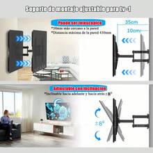 TV/Monitor Wall Mount For 32 To 80 Inch Screens - Black - View 4