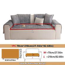 1pc Comfortable Flannel Sofa Cover, Non-Slip Machine Washable Sofa Protector, Soft & Warm, Suitable For Dogs And Home Daily Use - Multicolor - View 18