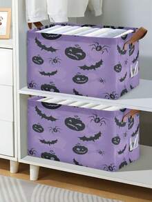 1 buah Keranjang Penyimpanan Lipat Halloween Organizer Karakter Kartun Kotak Pakaian Kotak Penyimpanan Kanvas Multifungsi untuk Solusi Pengorganisasian Lemari Kamar Tidur - MultiWarna - View 4