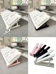 Non-Slip Universal Keyboard Stand - Ergonomic Design, Suitable For Office And Gaming, Multiple Colors Available, Home Studio Essential, Computer Keyboard Stand, Desktop Storage, Typists And Gamers - Multicolor - View 4