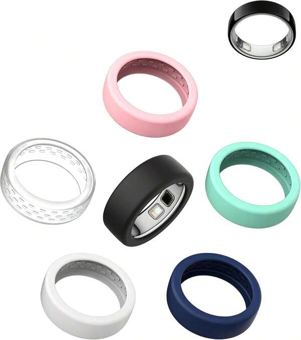 Silicone Case, 2-Pack Smart Ring Protectors, Soft Anti-Scratch Protective Sleeves, Lightweight & Comfortable Ring Guards