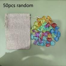 100pcs Pirate Treasure Jewels Artificial Acrylic Gemstones, Multicolor Shiny Diamond Plastic Gems With Drawstring Pouch, Suitable For Party Table Decor, Pirate Theme Party Favors - Multicolor - View 11