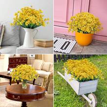 3/8pcs 13.78 Inch Artificial Spring Grass Flower Vase, Faux Aquatic Plants For Dining Table Decor, Office, Kitchen Decoration, Wedding Floral Centerpiece Arrangement, Autumn Decor, Wedding, Restaurant, Bedroom Decoration - Yellow - View 8