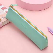 4pcs Minimalist PU Leather Pencil Case Set, Large Capacity Pencil Storage Bag, Multi-Function Stationery Organizer, Suitable For School, Office And Travel Supplies - One Size Fits All - View 8